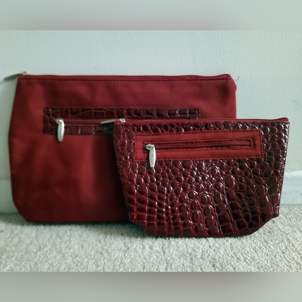Red Lancôme Makeup Bag Pouch Set
